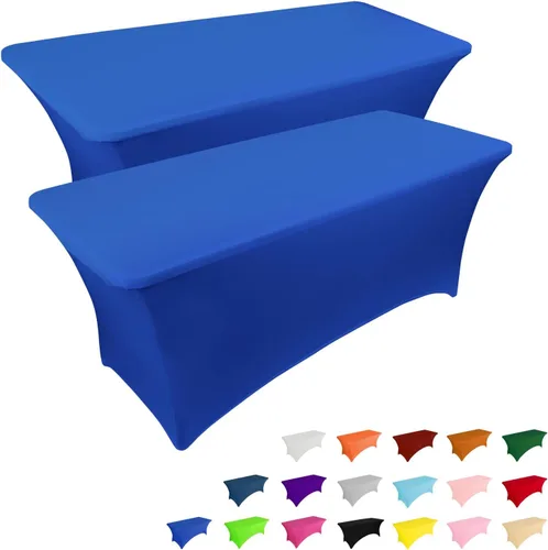 Vista 34 de IVAPUPU - Mantel de elastano para mesas rectangulares, ajustado, elástico, lavable, protector de mesa para eventos, fiestas, bodas, cócteles, Negro