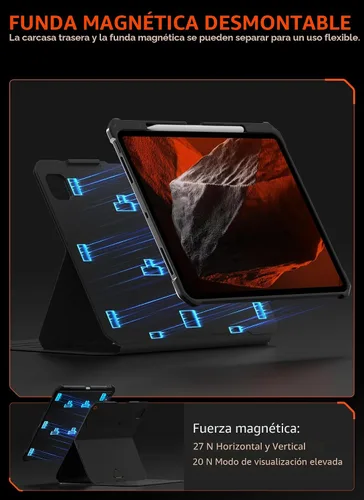 Vista 7 de SUPCASE Funda para iPad Pro de 13 pulgadas M5/M4 2025/2024 con soporte para lápices (UB Aero), [soporte ajustable] [contraportada desmontable]