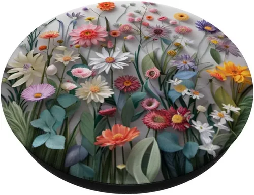 Vista 2 de Colección de ramo de flores con patrón floral PopSockets Adhesivo PopGrip