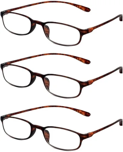 Vista 21 de Calabria 718 Flexie Oval - Gafas de lectura para hombres/mujeres, lectores flexibles, ligeros y duraderos, marco TR-90 de poder único plegable Ébano