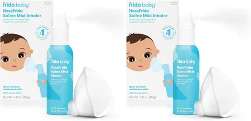 Vista 8 de Frida Baby NoseFrida - Inhalador nasal de niebla salina, espray descongestionante para la congestión y el alivio de alergias para bebés + niños