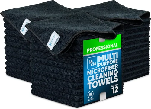 Vista 26 de Toalla Buff Pro de Microfibra de Superficie Múltiple - Paquete de 12 unidades - Paños de limpieza premium - Limpia, quita el polvo, pule, absorbe
