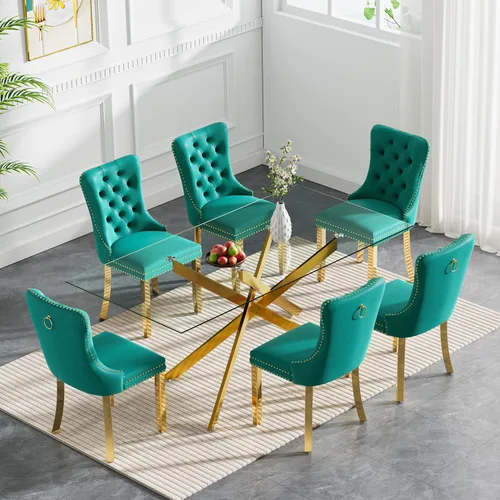 Vista 95 de Juego de mesa de comedor de cristal plateado moderno de 47 pulgadas para 2, juego de mesa de comedor de cocina redonda de 3 piezas con patas