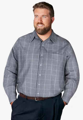 Vista 3 de KingSize Camisa de vestir de manga larga sin arrugas para hombre, talla grande y alta
