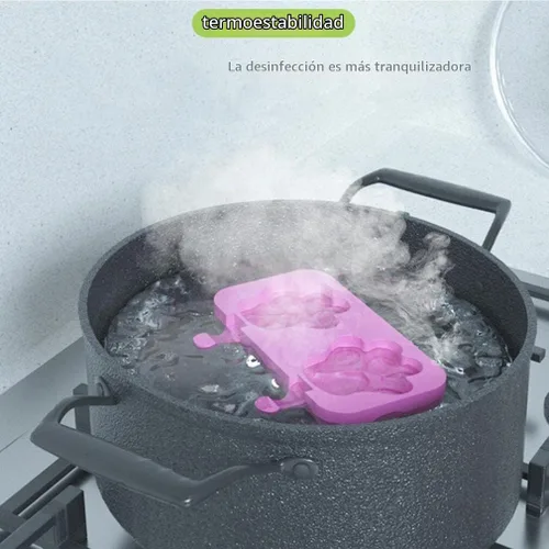 Vista 4 de Lindos moldes de paletas de pata de gato, moldes de silicona para paletas
