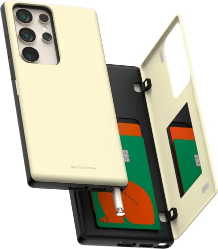Vista 93 de GOOSPERY Funda tipo cartera para Samsung Galaxy S22 Ultra, [tarjetero] parachoques magnético de puerta con cierre automático, cubierta protectora