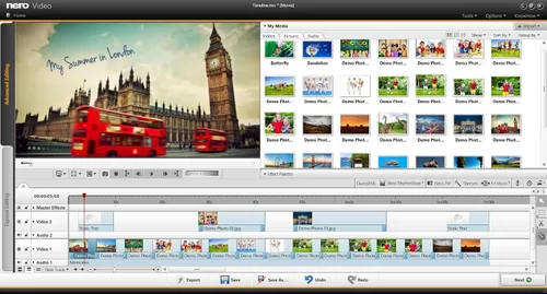 Vista 4 de Nero Video Premium 3 Video Editing Software for 4K, HD, and HEVC Video Editor Lifetime License 1 PC Windows 11/10/8/7