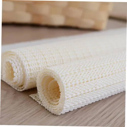 Vista 5 de Cabilock 2 tapetes antideslizantes de látex para el hogar, tapetes de baño para baño, 15.7 x 23.6 in, color blanco cremoso, no adhesivos, fácil