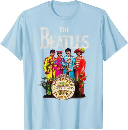 Vista 54 de The Beatles Sgt. Pepper's Lonely Hearts Camiseta de manga corta Negro