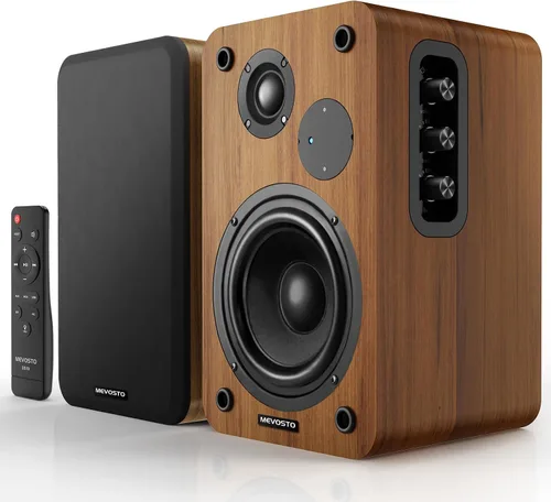 Vista 10 de Par de altavoces activos para estantería: estéreo con cable de 5 Negro
