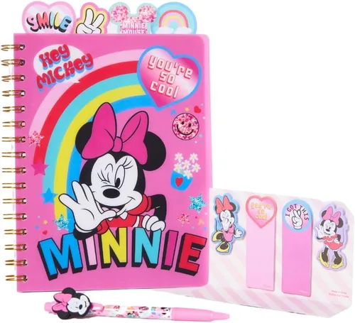 Vista 10 de Cuaderno de pestañas Barbie con espiral, lápiz boli, pestañas adhesivas, 96 páginas a rayas, rosa