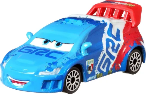Vista 2 de Disney Cars Juguetes y Pixar Cars Raoul Çaroule, miniatura, juguetes coleccionables de autos de carreras basados en películas de autos, para niños