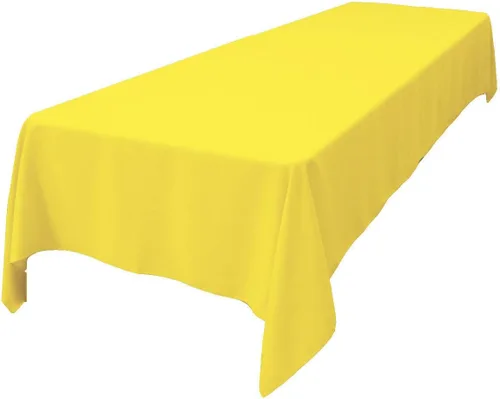 Vista 144 de LA Linen Mantel rectangular lavable de popelín de poliéster, resistente a las manchas y a las arrugas, cubierta de mesa 60x84, mantel de tela