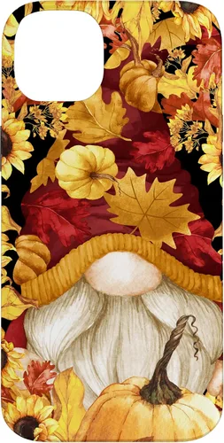 Vista 15 de iPhone 16 Lindos accesorios de otoño otoño con calabaza girasol gnomo caso