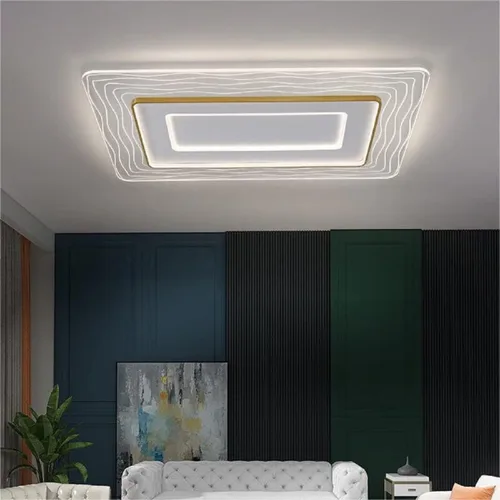 Vista 7 de TFCFL Lámpara de techo LED regulable, lámpara de techo LED ultradelgada de acrílico de montaje empotrado de 3500 K - 6000 K brillo LED lámpara