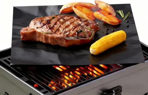 Vista 10 de UBeesize Rollo de Alfombrillas para Parrilla de 13 x 90 Pulgadas para Parrilla al Aire Libre - Tapete de Parrilla BBQ Antiadherente de Servicio