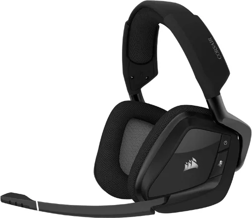 Vista 8 de Corsair Void RGB Elite - Auriculares inalámbricos para juegos, sonido envolvente 7.1, micrófono omnidireccional, almohadillas de malla