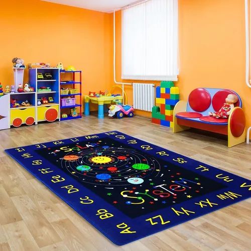 Vista 12 de NANAN Alfombra de juego para niños de 4 x 4 pulgadas, alfombra de coche, alfombra de juegos para niños pequeños, alfombra circular para niños, sala