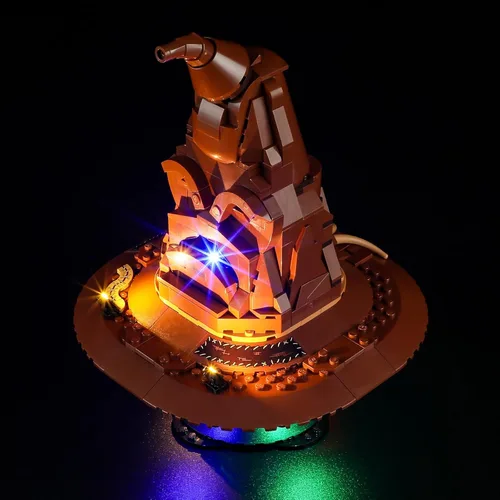 Vista 2 de LIGHTAILING Luz para Lego-76429 Talking Sorting Hat – Kit de iluminación LED compatible con el modelo de bloques de construcción Lego – NO incluido