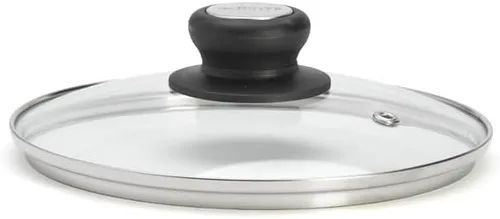 Vista 2 de DE BUYER 4112.18 Choc Tapa de cristal de inducción con pomo de acero inoxidable y baquelita, resistente hasta 428.0 °F, diámetro de 7.1 in