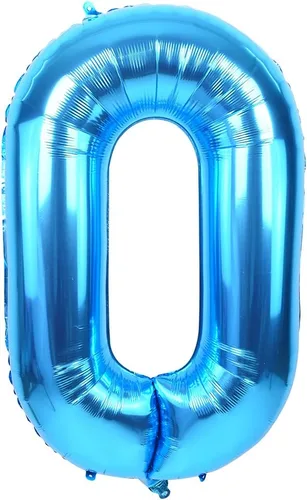 Vista 74 de Toniful - Globos de helio grandes de números del 0 al 9 de 40 pulgadas, color negro, globos digitales de número 0, globos de papel de aluminio