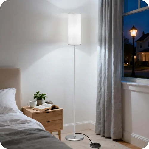 Vista 11 de Paquete de 2 lámparas de pie rosas regulables para sala de estar con 2 controles remotos e interruptor de pie, lámpara de pie de esquina, lámpara