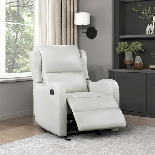 Vista 10 de Lexicon Silla reclinable manual, sillón reclinable de pared, piel sintética Negro