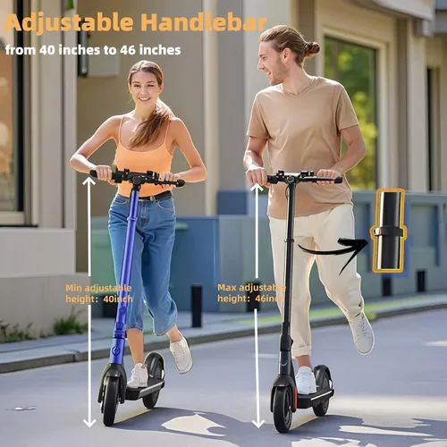Vista 8 de Caroma Electric Scooters, Electric Scooter Adults, 800W Peak Motor, 25Miles Range&20Mph, Foldable E Scooter, Cruise Control, Dual Braking System,App
