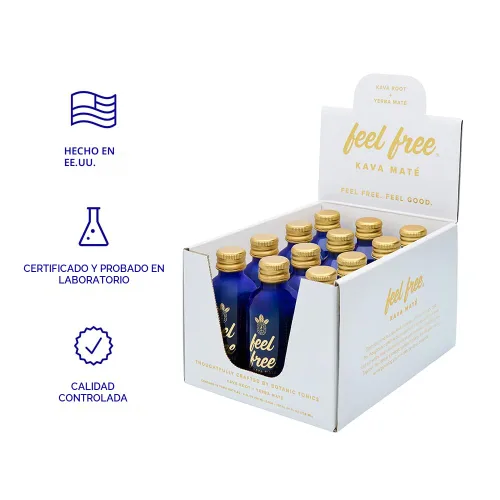 Vista 9 de Botanic Tonics feel free Kava Mate - Energía natural con raíz de kava y yerba mate - Mejora del estado de ánimo y energía sostenida - Sabor mejorado