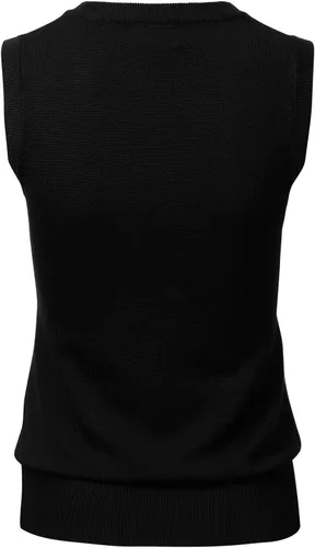 Vista 3 de Chaleco de meter para mujer, sólido y clásico, con cuello en V, sin mangas