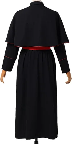 Vista 5 de BLESSUME Priest Soutane Roman Cassock Costume Minister Choir Cassock with Cincture Band Belt