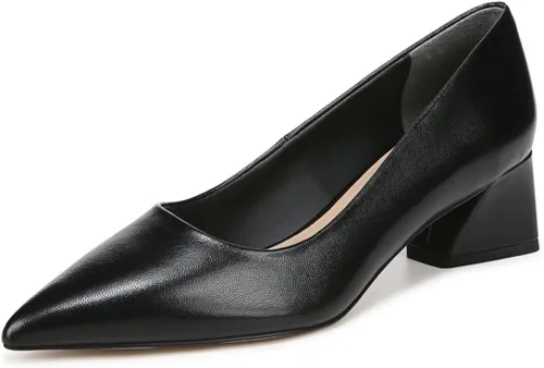 Vista 10 de Franco Sarto Women's Racer Pointed Toe Block Heel Pumps Zapatilla Ballet Rosa Claro Gamuza