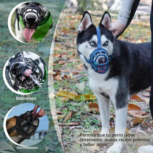 Vista 4 de BARKLESS Bozal de cesta de perro para pastor alemán para evitar morder
