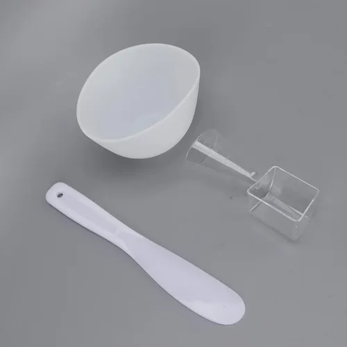 Vista 7 de Juego de cuencos para mezclar mascarillas faciales, 3 piezas, kit de herramientas de mezcla de mascarillas con cuchara medidora, máscara facial