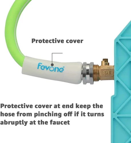Vista 5 de Fevone Manguera Líder de Jardín de 3 pies, Manguera de Agua Híbrida Ligera, Flexible y Duradera, Conexiones Libres de Fugas Flexible Hybrid