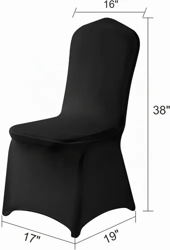 Vista 2 de Funda de elastano para silla, 12 unidades, fundas para silla, fundas para sillas de sala de estar, funda extraíble lavable y elástica para silla
