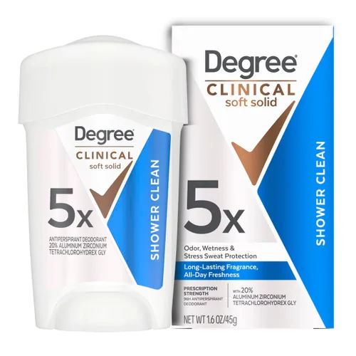 Vista 18 de Degree desodorante y antitranspirante con protección clínica, para ducha de 1.7 oz, conector (Stress Control), 1.7 onza