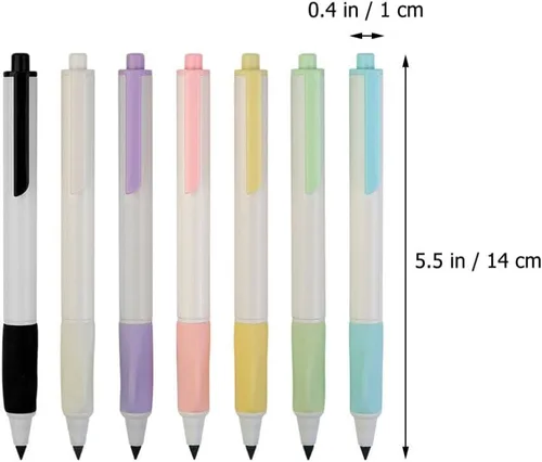 Vista 9 de MAGICLULU Lápices de bocetos para estudiantes, lápices de escritura, lápiz de grafito, lápiz automático, para estudiantes, papelería, abdominales