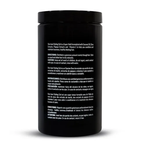 Vista 2 de Don Juan Gel para peinar el cabello, fijación fuerte, fórmula que no se descama, aroma de brisa marina de verano, 32 onzas