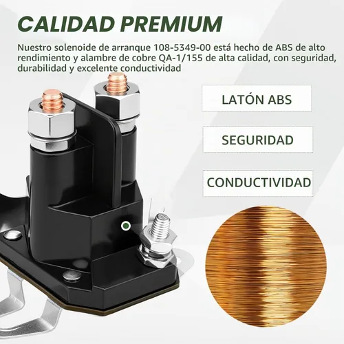 Vista 3 de Starter Solenoide 12V para Bad Boy 108-5349-00 ZT CZT MZ Cortacésped de Giro Cero Tractor de Césped