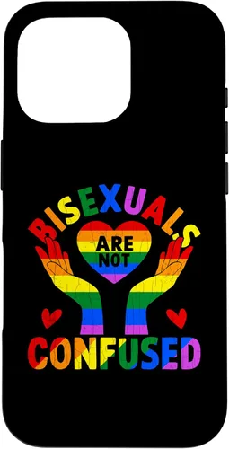 Vista 20 de iPhone 16 LGBTQ Gay Lesbian Funny Bisexuals Not Confused Pride Graphic Case