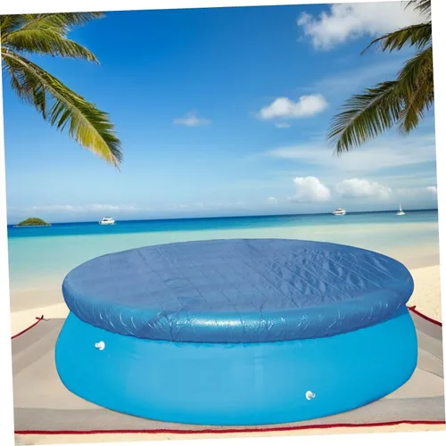 Vista 7 de Garneck Cubierta de piscina redonda de 10 pies de diámetro, fácil de instalar, para piscinas inflables (6 pies)