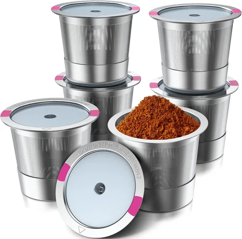 Vista 10 de K Cups reutilizables para Keurig, cápsulas de café reutilizables de acero inoxidable universales compatibles con las cafeteras Keurig 1.0 y 2.0