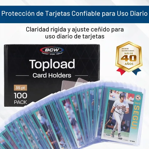 Vista 2 de BCW 3x4 Standard Topload Card Holders for 35 Pt Trading Cards, 200 Count