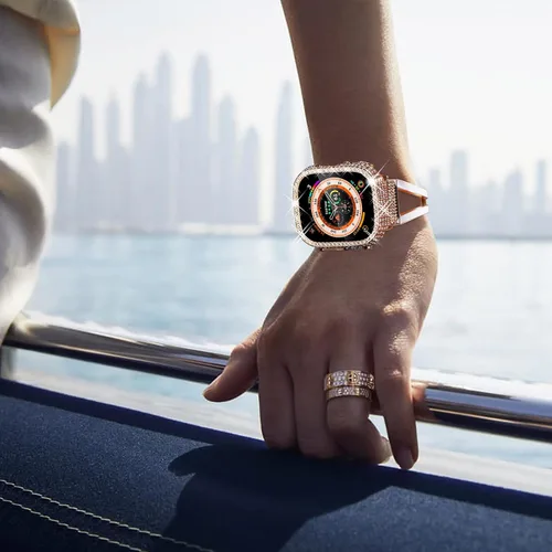 Vista 291 de Surace Bling - Carcasa con protector de pantalla para Apple Watch Series 3, 2, 1 de 1.496 pulgadas