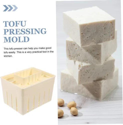 Vista 4 de SHOWERORO Caja de prensado de cuajada Escurridor de prensatelas de tofu de pared lisa para exprimidor de agua de tofu
