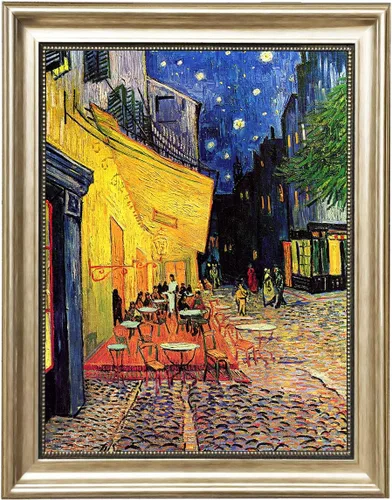 Vista 10 de ELITEAART- La noche estrellada por Vincent Van Gogh, pintura al óleo, reproducción de pintura al óleo, impresión en lienzo giclée, tamaño marcado