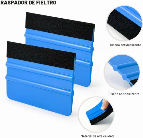 Vista 2 de Gomake Kit de herramientas de envoltura de vinilo, kit de envoltura de Azul