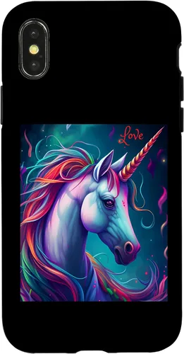 Vista 4 de iPhone 15 Unicorn Love Mystical Nature Forest Case