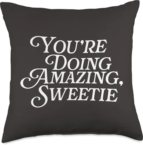 Vista 5 de You're Doing Amazing Sweetie Meme Funny Saying Mom You're Doing Amazing Sweetie Pop Culture - Cojín para ventilador de TV (16.0 x 16.0 in)